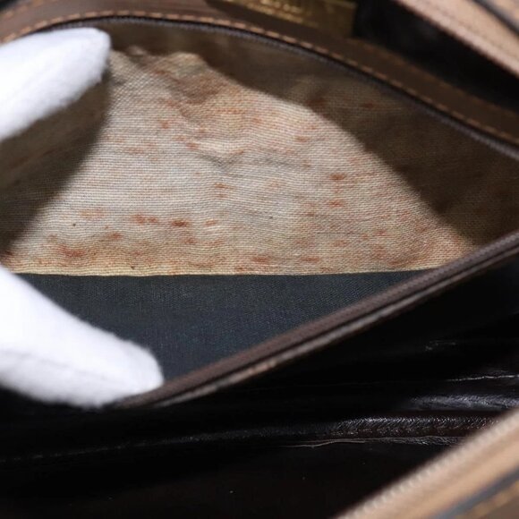 FENDI Zucchino Canvas Shoulder Bag Coated Canvas Beige Auth - Picture 11 of 16